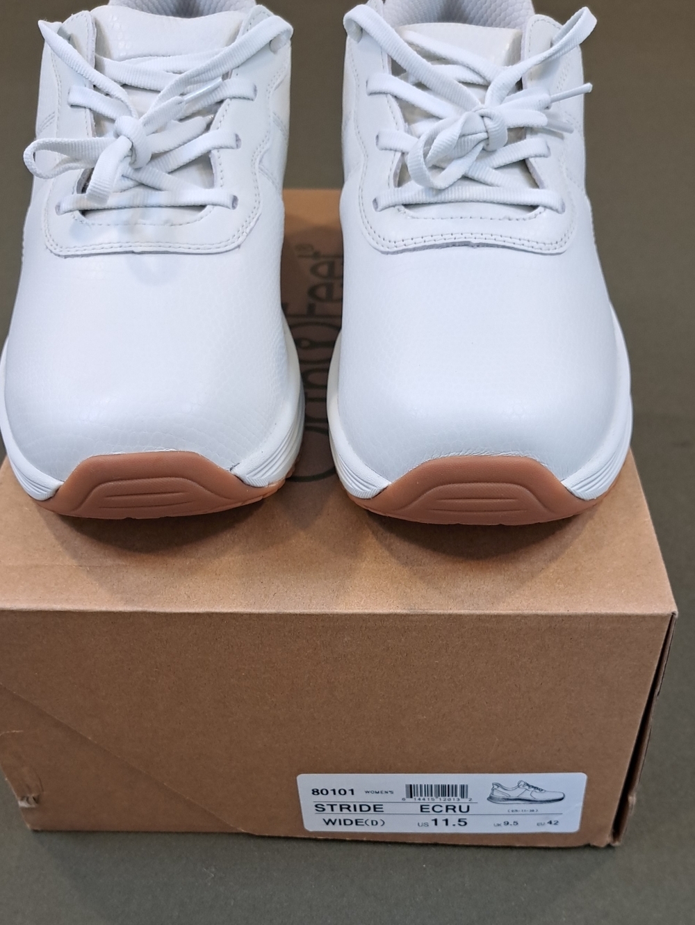 Orthofeet Stride Hands-Free Sneakers - Color: Ecru - Size: Women 11.5 Wide (D) - Picture 4 of 13